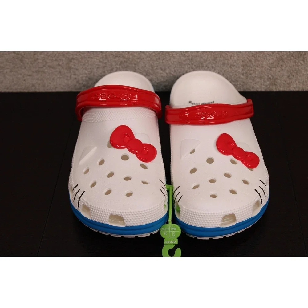 Crocs Hello Kitty Iam Classic Clog White Red Blue Mens 11 209438-100 New‎